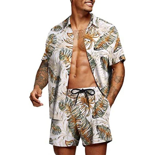 Variant image for Herren Set Grün Größe M Baumwolle - Modisches Sommer Outfit für Männer-17