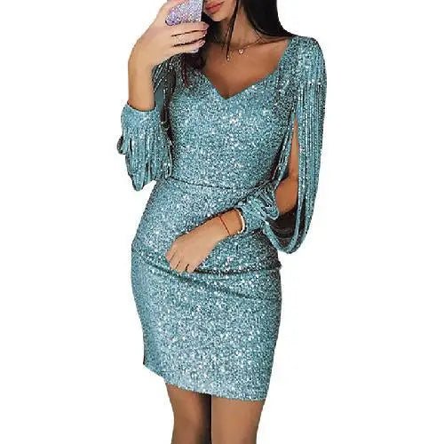 Variant image for Damen Abendkleid Schwarz Größe M Glitzerstoff für Hochzeit-19