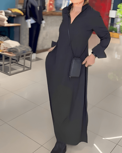 Damen Maxikleid Blau Größe M Leichtes Material-3