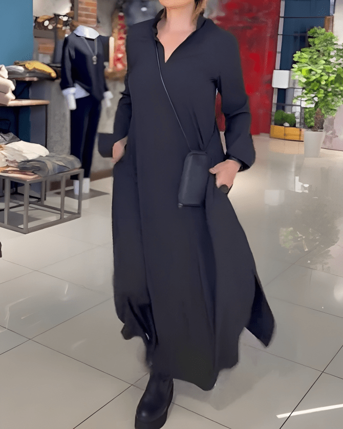 Damen Maxikleid Blau Größe M Leichtes Material-5