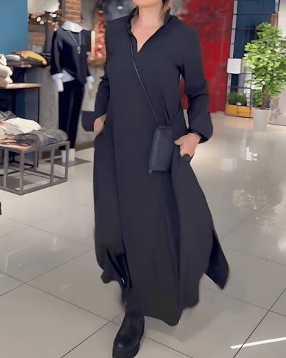 Damen Maxikleid Blau Größe M Leichtes Material-5