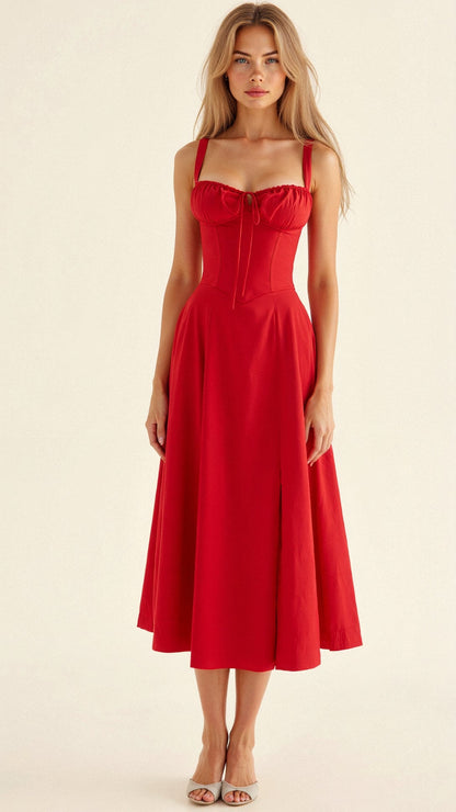 Variant image for Damen Midikleid Schwarz Größe M Baumwolle - Festliches Kleid für Hochzeitsgast-26