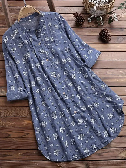 Variant image for Damen Sommerkleid Blumenmuster Größe M Leicht Polyester-17