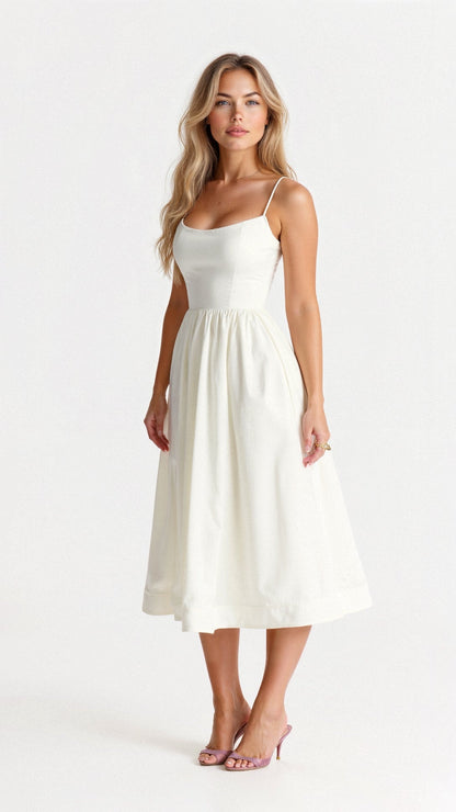 Damen Midikleid Blau Größe M Polyester - Elegantes Festliches Kleid für Jeden Anlass-1
