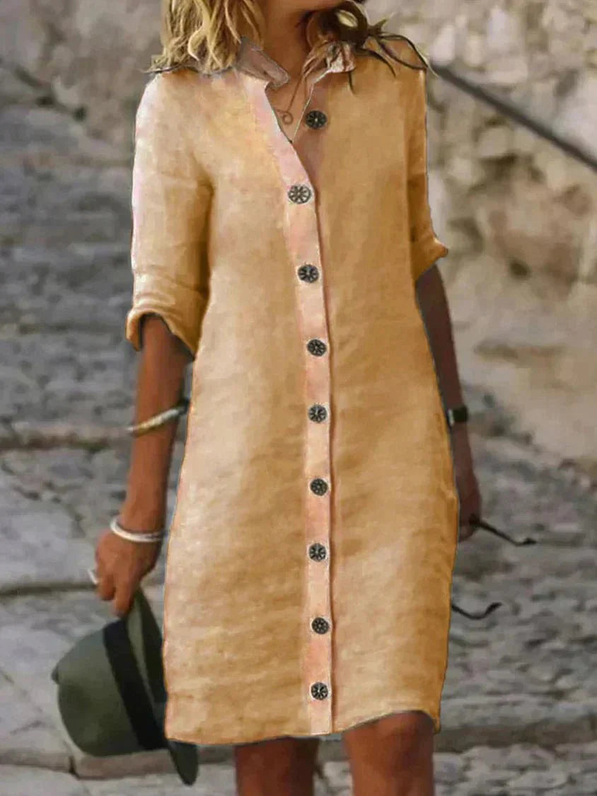 Variant image for Damen Sommerkleid Blau Größe M Leichtes Material mit Knopfverschluss-13