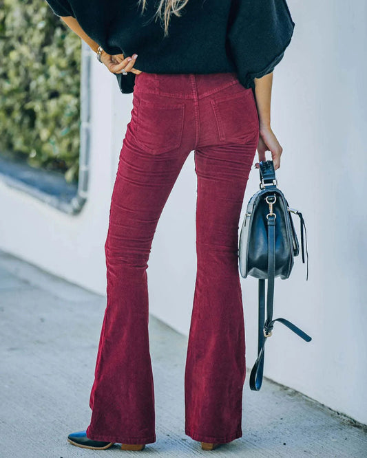 Selena Flare Hose for Women | Elegant high-waist flare pants for comfort and style