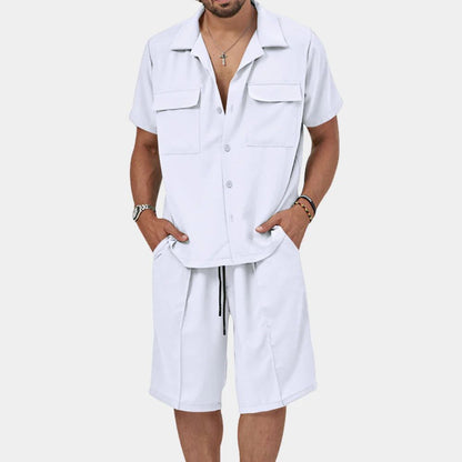 Variant image for Herren Set Beige Größe M Leinen Atmungsaktiv Sommer Fashion-9