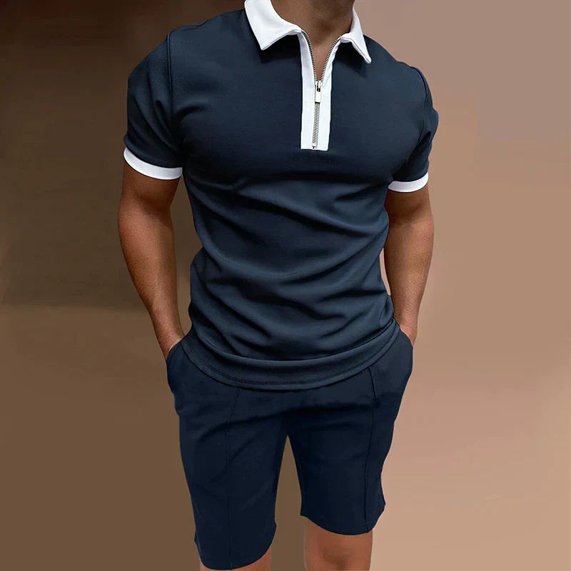 Variant image for Herren Set Blau Größe M Baumwolle Atmungsaktiv Sportlich Elegant-25