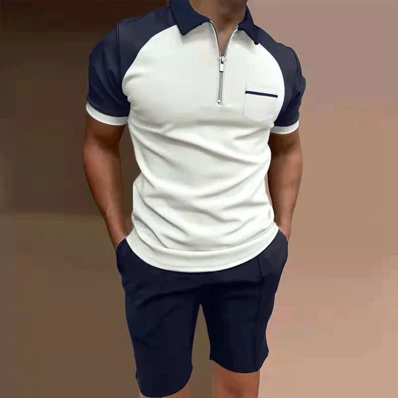 Variant image for Herren Set Blau Größe M Baumwolle Atmungsaktiv Sportlich Elegant-19