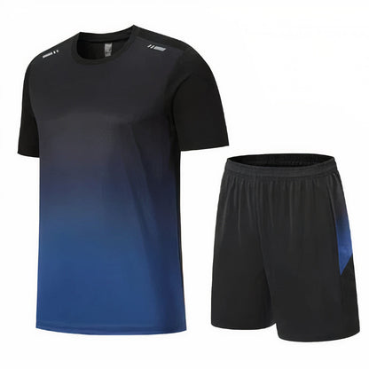 Herren Sportbekleidung Grau Größe M Atmungsaktiv Sport Set-2