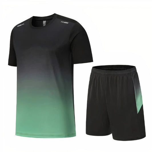 Herren Sportbekleidung Grau Größe M Atmungsaktiv Sport Set-1