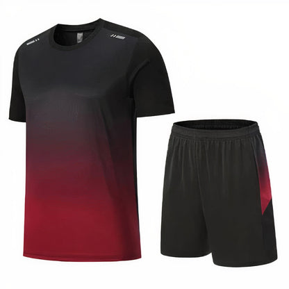 Herren Sportbekleidung Grau Größe M Atmungsaktiv Sport Set-3