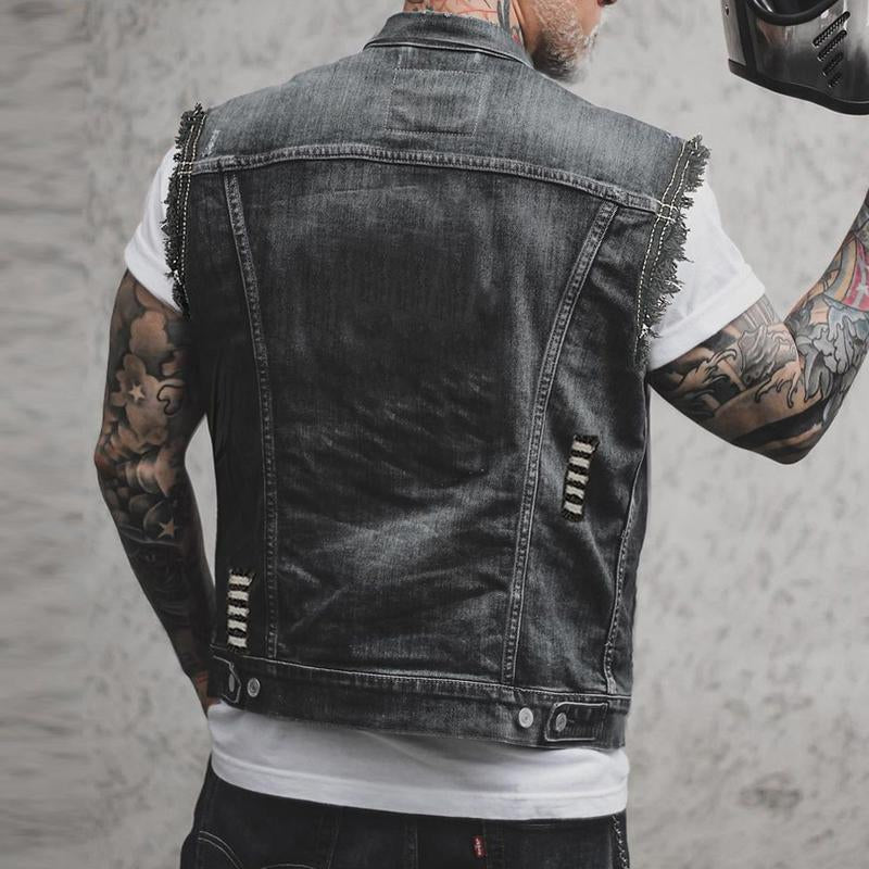 Stylish denim vest for men | Casual, versatile & comfortable