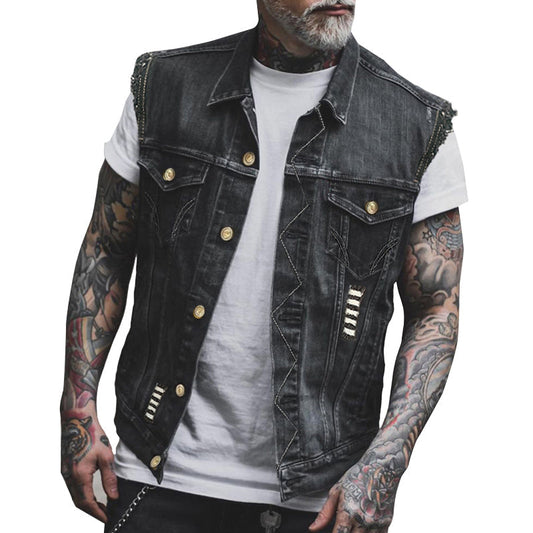 Stylish denim vest for men | Casual, versatile & comfortable