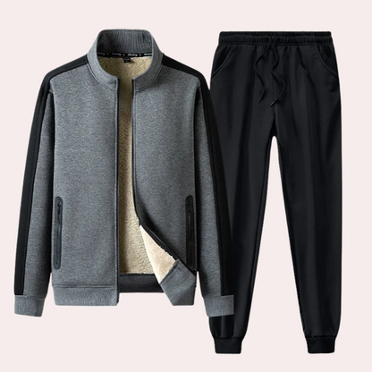 Herren Winterset Schwarz Größe M Baumwollmischung-2