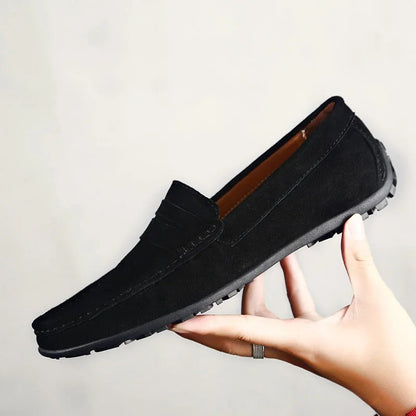Variant image for Herren Slipper Schwarz Größe 42 Leder | Klassische Loafer Schlupfschuhe für jeden Anlass-51