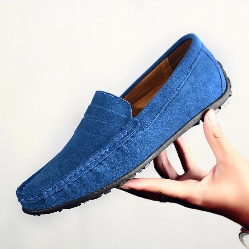 Variant image for Herren Slipper Schwarz Größe 42 Leder | Klassische Loafer Schlupfschuhe für jeden Anlass-11
