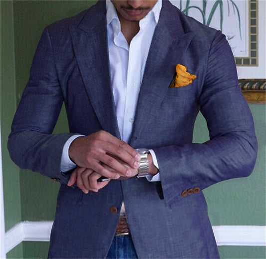 Gideon - Men's Linen Blazer Jacket for Stylish Comfort and Elegance-1