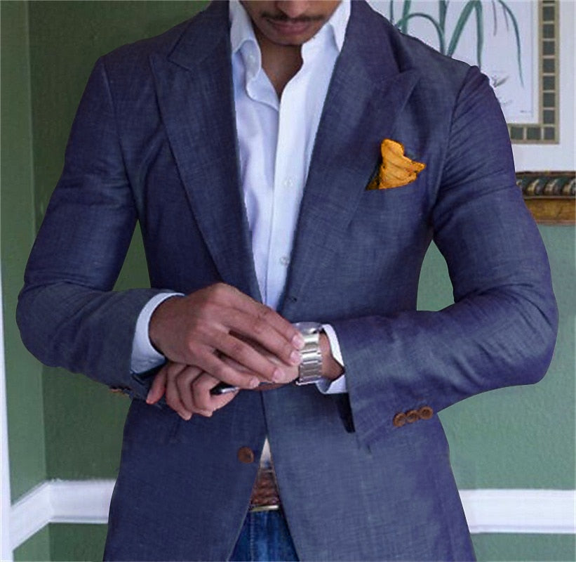 Variant image for Gideon - Men's Linen Blazer Jacket for Stylish Comfort and Elegance-1
